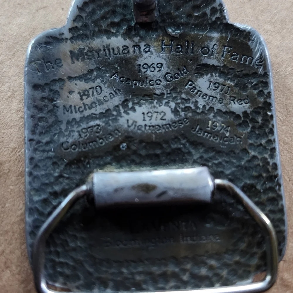 Vintage 70s MarijuanaLeaf Belt Buckle